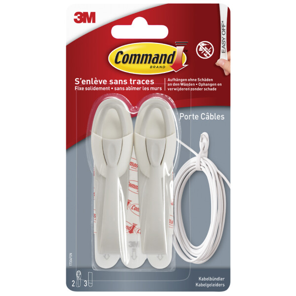 3M Command Kabelbündler, Größe: M, weiß