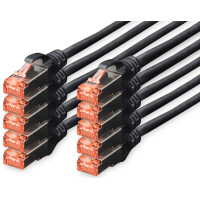 DIGITUS Patchkabel Kat. 6, S FTP, 0,5 m, rot, Set