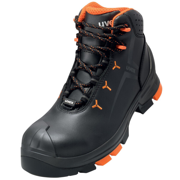 uvex 2 Schn&uuml;rstiefel S3 SRC, Gr. 44, schwarz orange