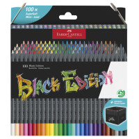 FABER-CASTELL Dreikant-Buntstifte Black Edition, 36er Etui