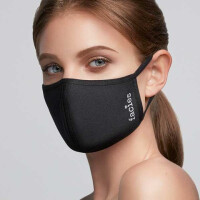 FACIES Nano Masks, hydrophobe Mund-Nasen-Bedeckung, schwarz, waschbar, 1 Pack à 3 Stk.