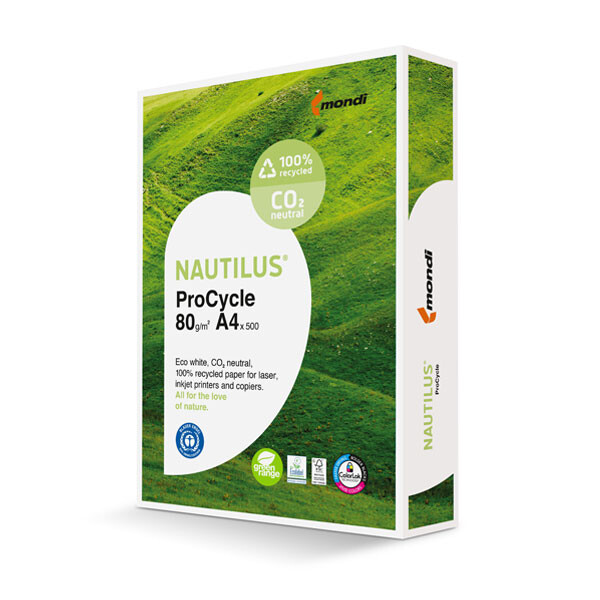 NAUTILUS ProCycle Recyclingpapier wei&szlig; A4 80g - 1 Kartion (2.500 Blatt)