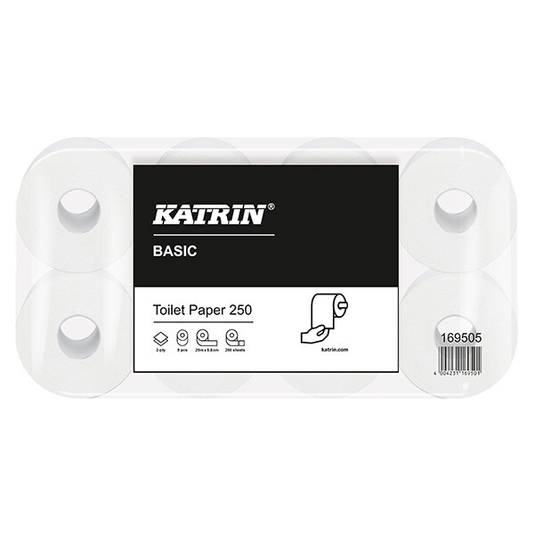 Katrin Basic Toilettenpapier 2-lagig natur-weiß - 1 Palette (1920 Rollen)