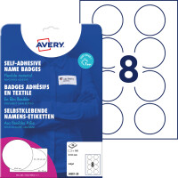 AVERY Zweckform Inkjet-Namens-Etiketten, 65 mm, rund,...