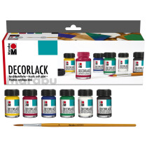 Marabu Acryllack Decorlack, Starter-Set, 6 x 15 ml