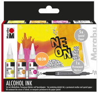 Marabu permanente Tinte Alcohol Ink, Set "NEON"