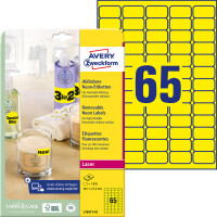 AVERY Zweckform Stick&Lift Etiketten, 99,1 x 38,1 mm, gelb