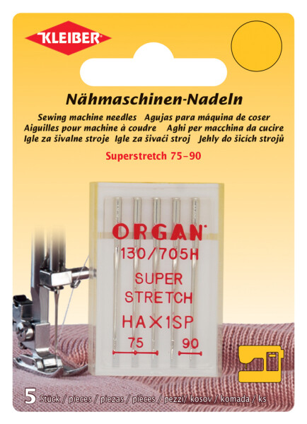 KLEIBER Nähmaschinen-Nadel-Set "Super-Stretch", 5-teilig