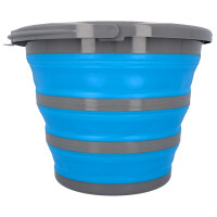 cartrend Wassereimer, faltbar, rund, 10 Liter, grau blau
