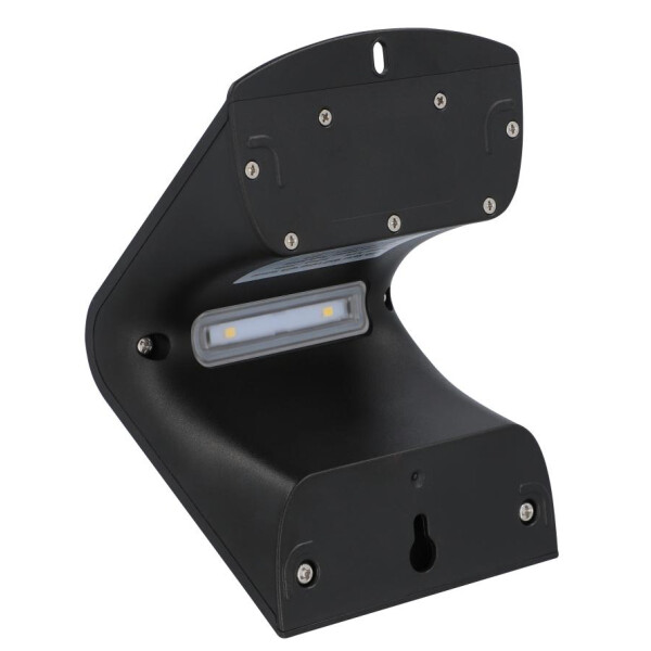 uniTEC Solar-LED-Wandleuchte mit Bewegungsmelder, schwarz