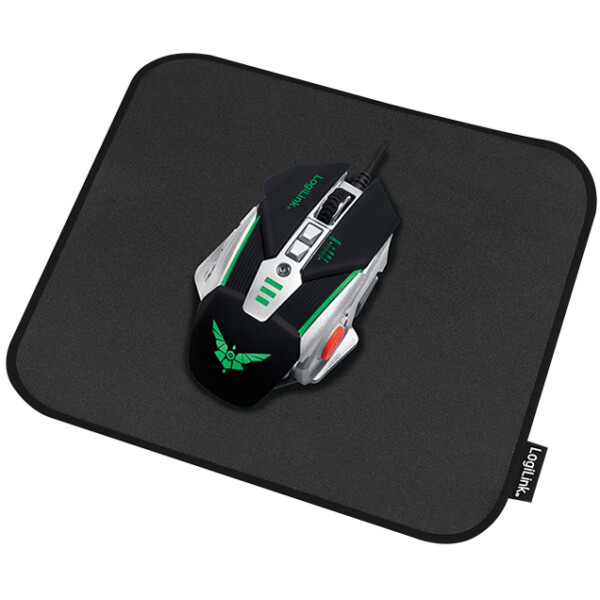 LogiLink Gaming Maus Pad, vern&auml;hte Kanten, Gr&ouml;&szlig;e XXL,schwarz