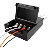 LogiLink Konsolidierungspunkt-Gehäuse, 4 Port, schwarz