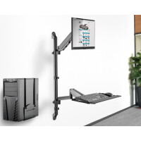 DIGITUS Sitz- Steh-Arbeitsplatz zur Wandmontage
