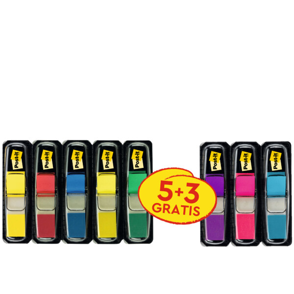 Post-it Haftmarker Index Mini, 11,9 x 43,2 mm, 5+3 GRATIS