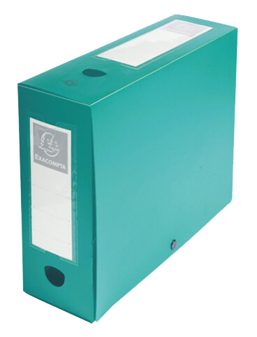 EXACOMPTA Archivbox mit Druckknopf, PP, 100 mm, grün