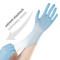 HYGOSTAR Nitril-Handschuh SAFE SUPER STRETCH, M, weiß
