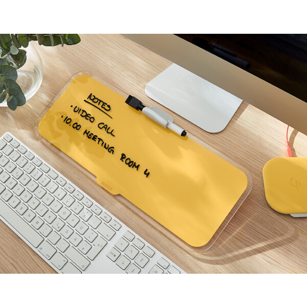 LEITZ Glas-Memoboard Cosy für den Schreibtisch, gelb