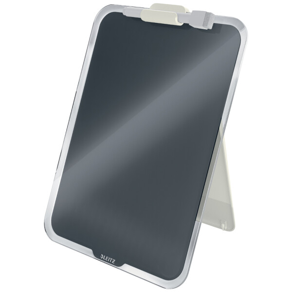 LEITZ Glas-Notizboard Cosy für den Schreibtisch, grau