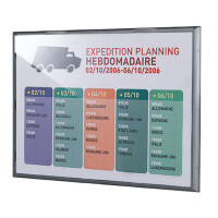 PAPERFLOW Wandschild Info Display, DIN A3, Farbe: alu-grau