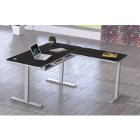 kerkmann Sitz-Steh-Schreibtisch Move 4 Premium mit Anbau