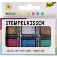 folia Stempelkissen Set "Metallic", 6-farbig...
