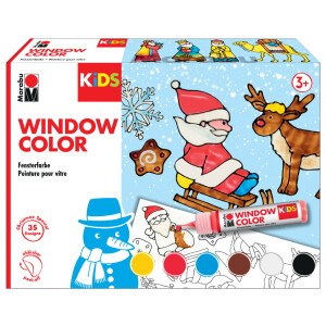 Marabu KiDS Window Color Set "Christmas", 6 x 25 ml