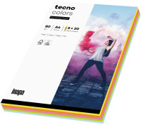 tecno Multifunktionspapier colors, A4, 80 g qm,Pastellfarben