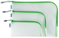 HERMA Reißverschlusstasche "Mesh Bags", 230 x 110 mm, grün