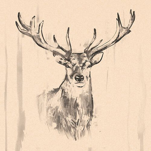 PAPSTAR Motiv-Servietten "Deer", 330 x 330 mm, natur