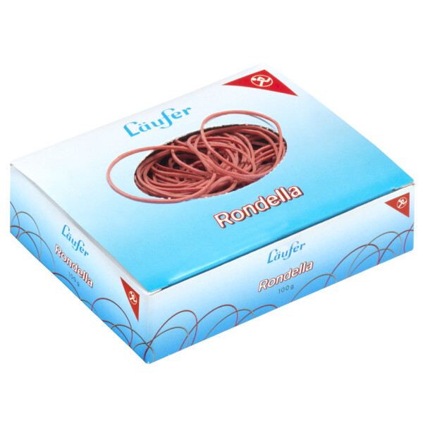 L&auml;ufer Gummiringe RONDELLA im Karton, rot, 25 mm, 100 g