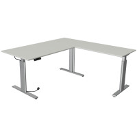 kerkmann Sitz-Steh-Schreibtisch Move 3 tube mit Anbau, ahorn