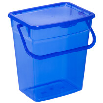 plast team Waschmittelbox, 6 Liter, blau-transparent