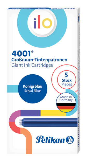 Pelikan Großraum-Tintenpatronen ilo 4001 GTP 5, königsblau