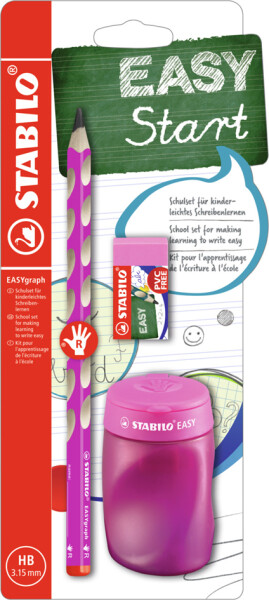 STABILO Schulset EASYgraph, für Rechtshänder, pink