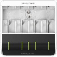 ANSMANN Schnell-Ladegerät Comfort Multi, weiß schwarz