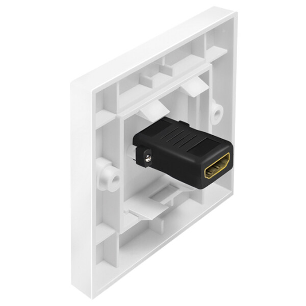LogiLink Anschlussdose, HDMI Kupplung - HDMI Kupplung, wei&szlig;