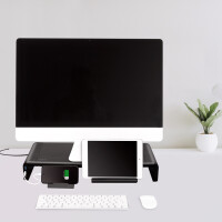 LogiLink Monitorständer, Breite einstellbar, 3x USB,...