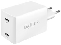 LogiLink USB-Adapterstecker mit 2 USB-C-Ports, weiß