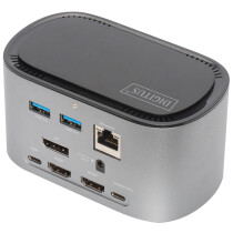 DIGITUS USB-C Docking Station mit SSD-Gehäuse (M.2), 11-Port