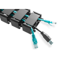 DIGITUS Kabelmanagement Kabelschlange, Farbe: silber