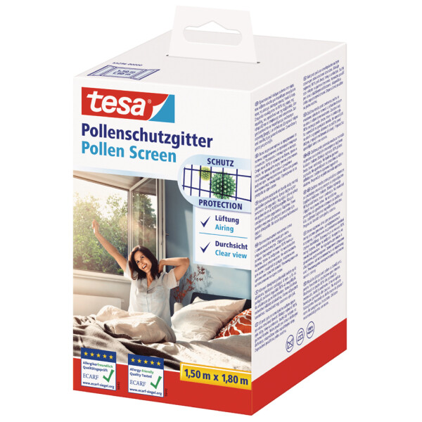 tesa Pollenschutzgitter f&uuml;r Fenster, 1,50 m x 1,30 m