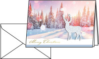 sigel Weihnachtskarte "Snow Deer", A6, 250 g qm