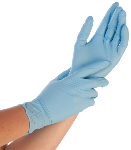 HYGOSTAR Nitril-Handschuh SAFE PREMIUM, M, blau, puderfrei
