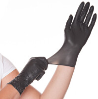 HYGOSTAR Latex-Handschuh "DIABLO", XL, schwarz, puderfrei