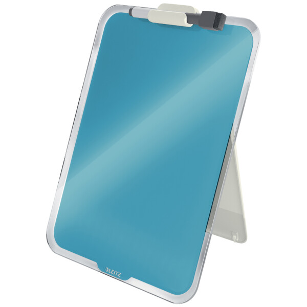 LEITZ Glas-Notizboard Cosy für den Schreibtisch, blau