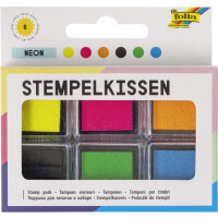 folia Stempelkissen Set "Neon", 6-farbig sortiert
