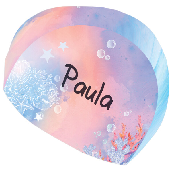 Badekappe Kinder Mit Bärenmotiv - Rosa Schwimmkappe Für Mädchen 3-10 Jahre