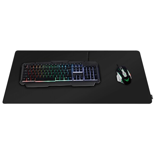 LogiLink Gaming Maus Pad, vern&auml;hte Kanten, Gr&ouml;&szlig;e M, schwarz