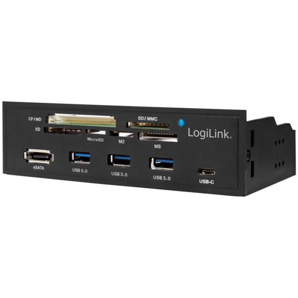LogiLink 5,25" Multifunktions-Panel, mit 6-fach Kartenleser