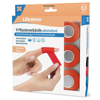 Lifemed Pflasterverband, selbsthaftend, blau, 6er